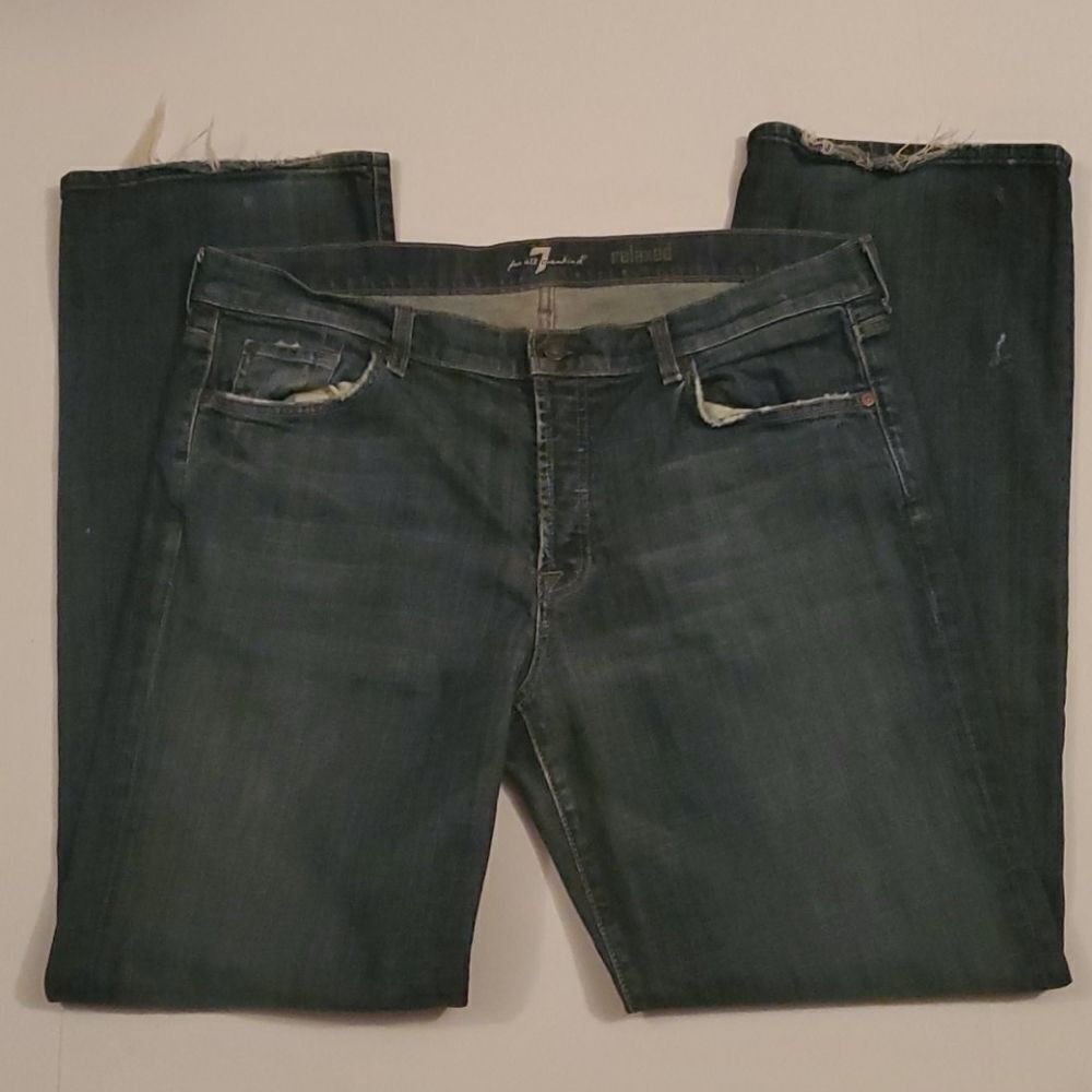7 for All Mankind Relaxed Denim Jeans 38 x 34